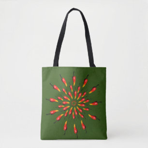 Chili Paprikaschoten Mandala Art Tasche