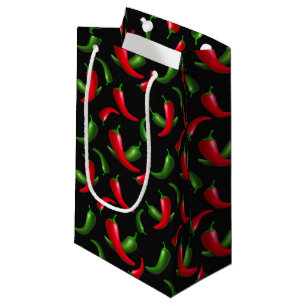 Chili Paprikaschoten Muster kleine Geschenktasche Geschenktüte