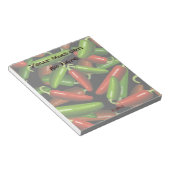 Chili-Paprikaschoten Notizblock (angewinkelt)
