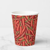 Chili-Paprikaschoten Pappbecher (Vorderseite)