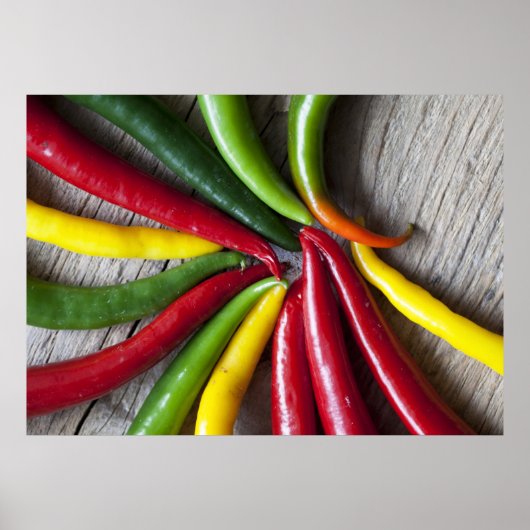 Chili-Paprikaschoten Poster (Vorne)