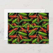 Chili-Paprikaschoten Postkarte (Vorne/Hinten)