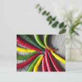 Chili-Paprikaschoten Postkarte (Stehend Vorderseite)