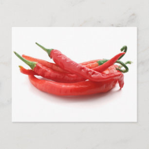 Chili-Paprikaschoten Postkarte