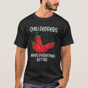 Chili Paprikaschoten Red Hot Spicy Pfeffer essen M T-Shirt
