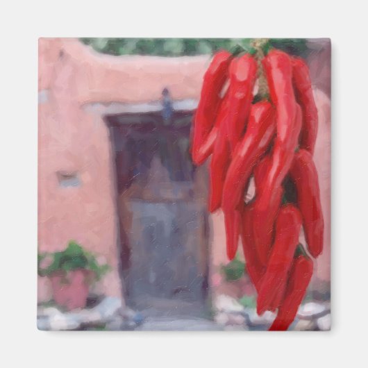 Chili Paprikaschoten Ristra Magnet (Vorne)