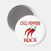 Chili Paprikaschoten Rock Magnet (Vorderseite/Rückseite)