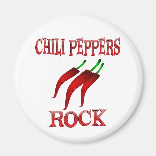 Chili Paprikaschoten Rock Magnet (Vorne)