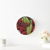 Chili-Paprikaschoten Runde Wanduhr (Zuhause)