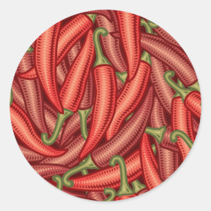 Chili-Paprikaschoten Runder Aufkleber