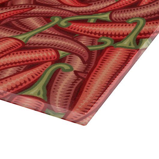 Chili-Paprikaschoten Schneidebrett (Ecke)