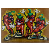 Chili Paprikaschoten Schneidebrett (Vorderseite)