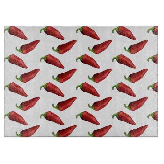 Chili-Paprikaschoten Schneidebrett (Vorderseite)