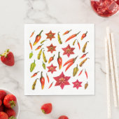 Chili-Paprikaschoten Serviette (Beispiel)