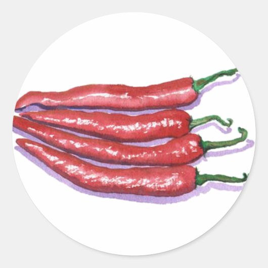 Chili Paprikaschoten Stickers (Vorderseite)