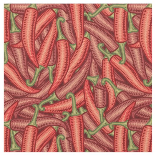 Chili-Paprikaschoten Stoff (Nahaufnahme)