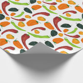 Chili Paprikaschoten Südwestlich von Spicy Pepper Geschenkpapier (Ecke)