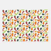 Chili Paprikaschoten Südwestlich von Spicy Pepper  Geschenkpapier Set (Vorderseite 3)