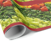 Chili-Paprikaschoten-Umschlagpapier Geschenkpapier (Rolleneckpunkt)