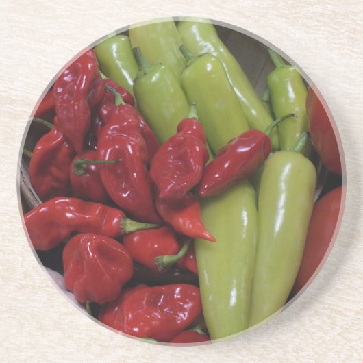 Chili-Paprikaschoten Untersetzer (Vorne)