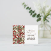 Chili Paprikaschoten Vintag Elegante Visitenkarte (Stehend Vorderseite)