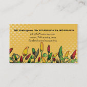 Chili-PaprikaschotennahrungsmittelKochs-Catering Visitenkarte (Rückseite)