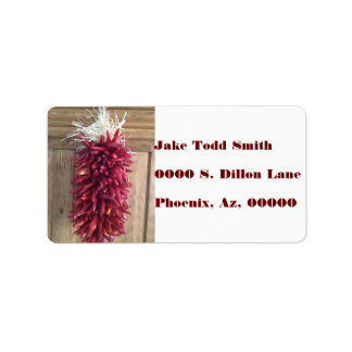 CHILI PEPPER ADRESSAUFKLEBER