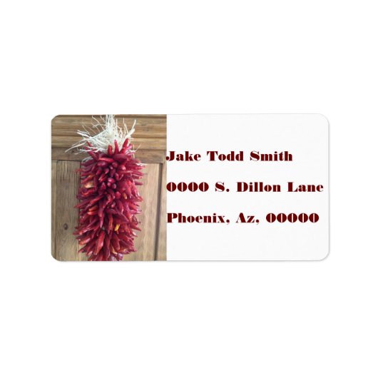 CHILI PEPPER ADRESSAUFKLEBER (Vorne)