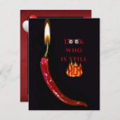 Chili Pepper Birthday Party Einladung (Vorne/Hinten)