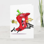 Chili Pepper Breathing Fire Grußkarten Karte (Vorderseite)