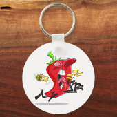 Chili Pepper Breathing Fire Schlüsselanhänger