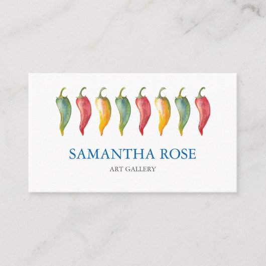 Chili Pepper Business Card oder MOMOM Card Visitenkarte (Vorderseite)