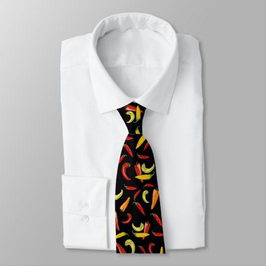 Chili Pepper Capsicum Frucht Neck Tie Fun Farbenfr Krawatte (Gebunden)