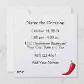 Chili Pepper Einladung (Rückseite)