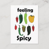 Chili Pepper Feeling Scharfes Essen Restaurant Visitenkarte (Vorderseite)