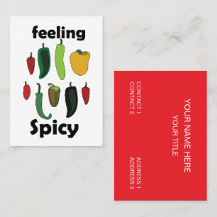 Chili Pepper Feeling Scharfes Essen Restaurant Visitenkarte