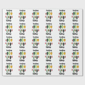 Chili Pepper Feeling Spicy Fiesta-Party Geschenkpapier (Flach)