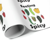 Chili Pepper Feeling Spicy Fiesta-Party Geschenkpapier (Rolleneckpunkt)