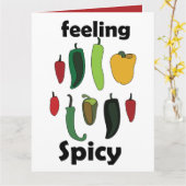 Chili Pepper Feeling Spicy Fiesta-Party Karte (Gelbe Blume)