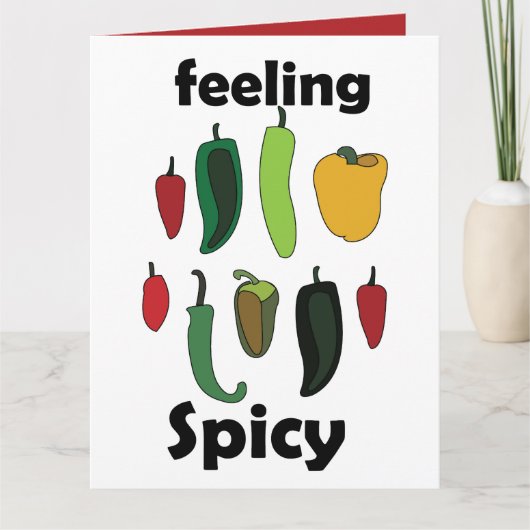 Chili Pepper Feeling Spicy Fiesta-Party Karte (Vorderseite)