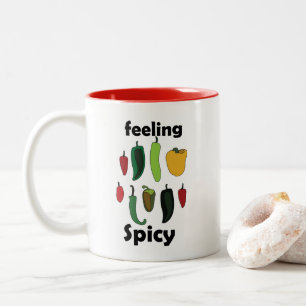 Chili Pepper Feeling Spicy Fiesta Party Zweifarbige Tasse