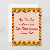 Chili Pepper Frame 2, Text hinzufügen Einladung (Vorne/Hinten)