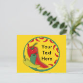 Chili Pepper Group Circle Frame Postkarte (Stehend Vorderseite)