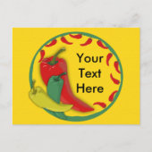 Chili Pepper Group Circle Frame Postkarte (Vorderseite)