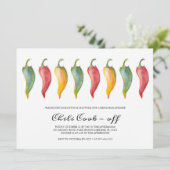 Chili Pepper Hochzeit Probe Dinner einladen Einladung (Stehend Vorderseite)