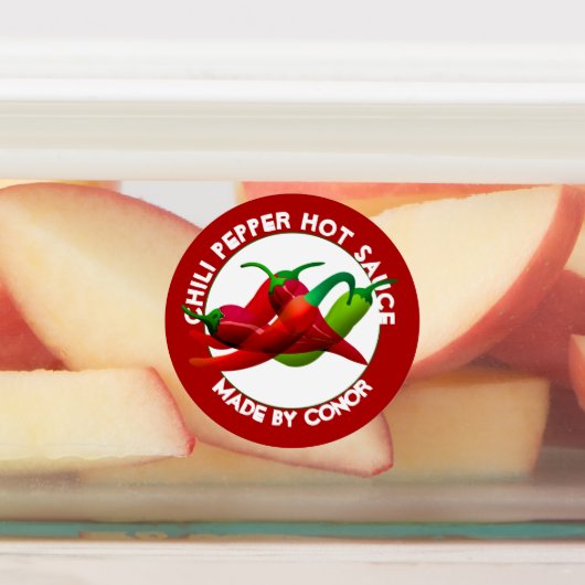 Chili Pepper Hot Sauce Etiketten (Befestigt)