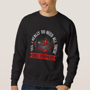 Chili Pepper Jalapeno für einen Pfefferkuchen mit Sweatshirt