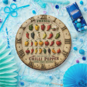 Chili Pepper Kitchen Rustic Farmhouse Chef Gift Pappteller (Party)