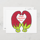 Chili Pepper Liebe Feiertagspostkarte (Vorne/Hinten)