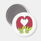 Chili Pepper Liebe Magnet (Vorderseite/Rückseite)